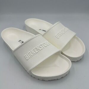 Birkenstock Barbados EVA Slides Mens 12 White Beach Waterproof Sandals NEW READ